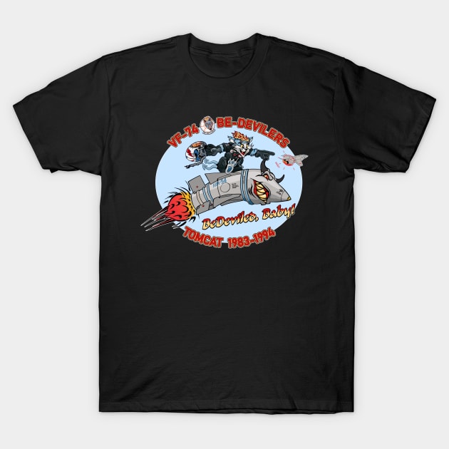 VF-74 Be-Devilers Nose Art Variation T-Shirt by MBK